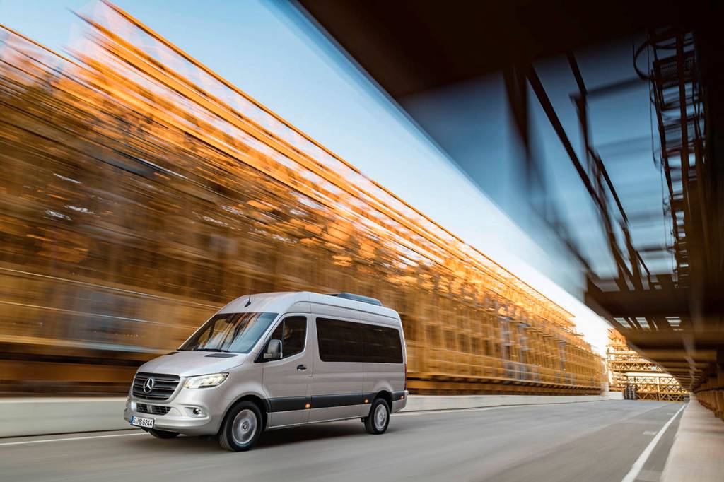 The 2020 Mercedes-Benz Sprinter van has a new safety feature called Crosswind Assist. (Manufacturer photo)