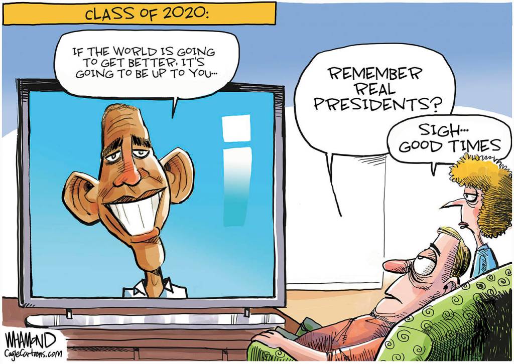 Editorial cartoons for Tuesday, May 19