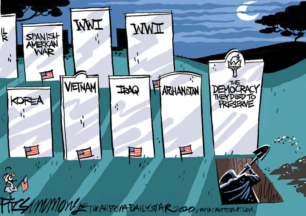 Editorial cartoons for Monday, May 25, Memorial Day