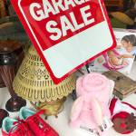 A yard sale table in Mukilteo. (Andrea Brown / The Herald)