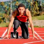 Photo provided by Monroe High School                                Monroe senior sprinter Jon Yates had his sights set on breaking school records in the 100, 200 and 400 meters this spring.