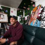 Artist Julius Wilson, 34, grew up in Southern California, and moved to Everett to work in the aerospace industry. (Andy Bronson / The Herald)