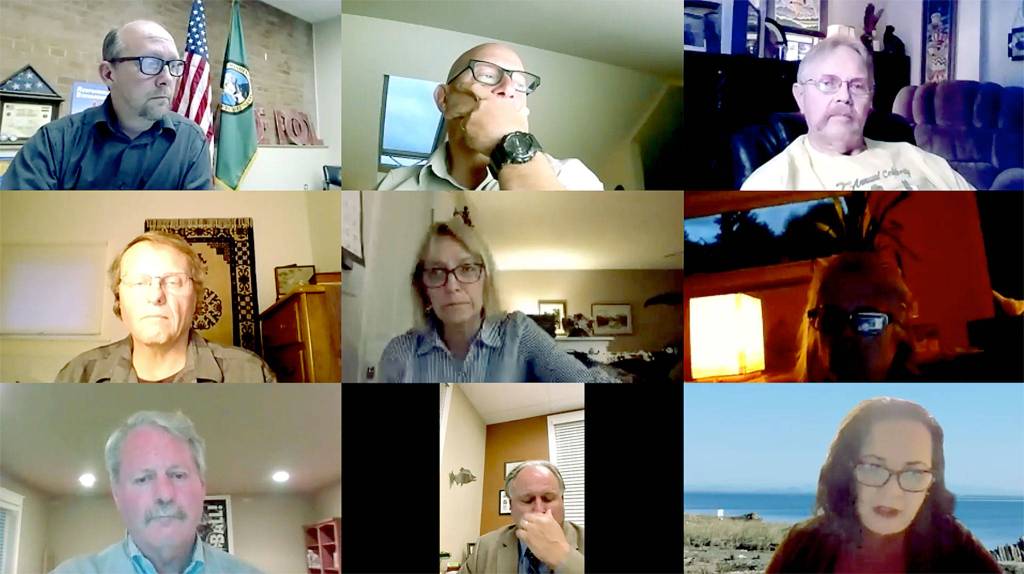 The Snohomish City Council meets online last Tuesday. (City of Snohomish)