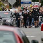 Justice March for George Floyd in Monroe on Thursday morning. (Kevin Clark / The Herald)