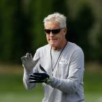 Seahawks head coach Pete Carroll and other staff members are allowed to return to the teams practice facility in Renton as of Friday. (AP Photo/Elaine Thompson)