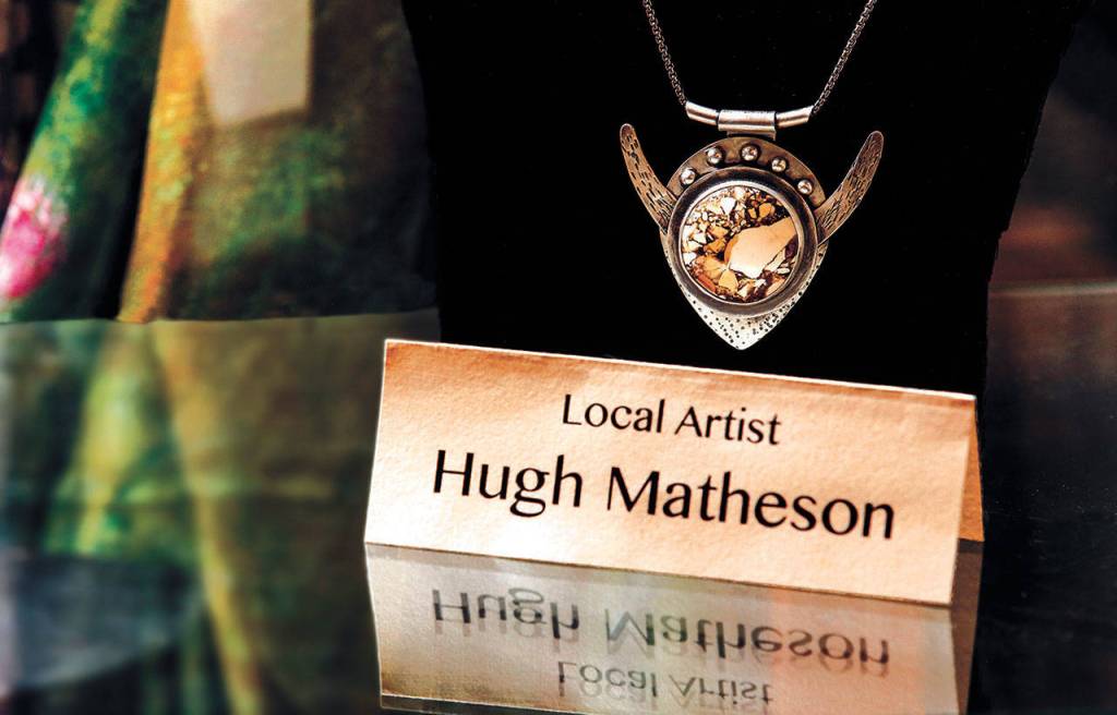 Judy Mathesons husband, Hugh, makes jewelry that can be purchased at the shop. (Dan Bates / The Herald)