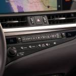 Climate system controls of the 2020 Lexus ES 300h luxury sedan are separated from the infotainment system for ease of use. (Manufacturer photo)
