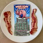 Bring Home the Bacon is a new $5 bacon-scented scratch ticket by Washingtons Lottery. (Andrea Brown / The Herald )