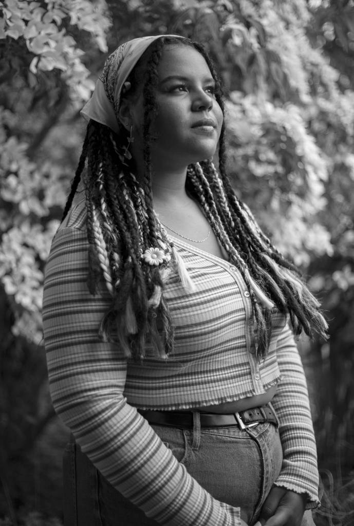 Jenasis Lee, 17, a Marysville Getchell student going into her senior year, helped organize a peaceful protest in Marysville. (Olivia Vanni / The Herald)