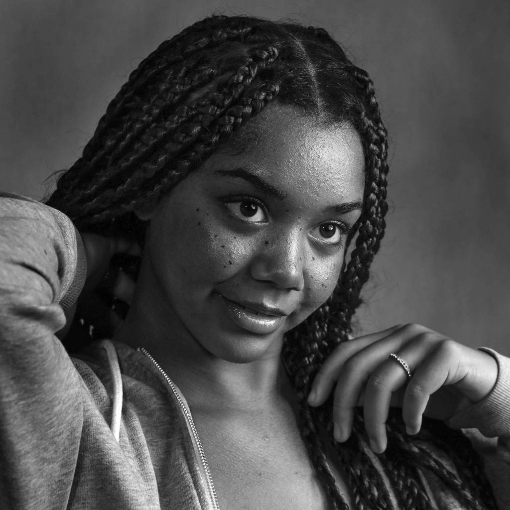 Raigan Reed of Lake Stevens helped organize the protest march last month. (Kevin Clark / The Herald)