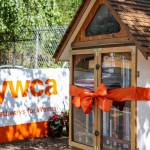 The newly opened Little Free Library will focus on books about racial inequity and social justice at the YWCA Pathways for Women in Lynnwood. (Kevin Clark / The Herald)