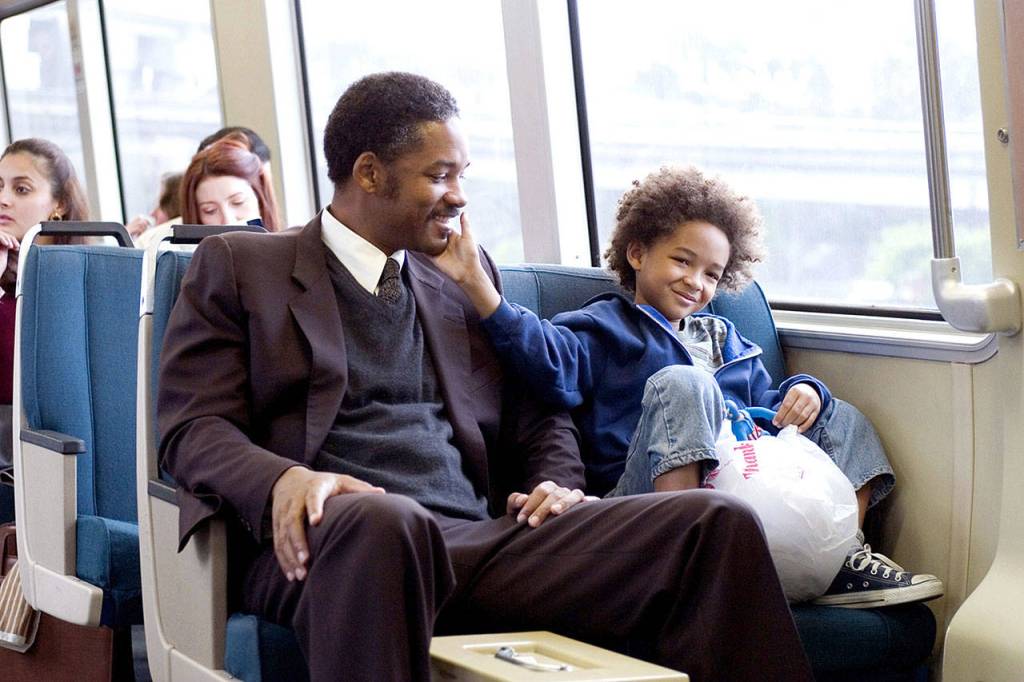 Will Smith plays opposite his real-life son, Jaden Smith, then 8 years old, in The Pursuit of Happyness. (Columbia Pictures)