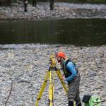 With Pilchuck Dam removal to begin soon, the U.S. Geological Surveys Scott Anderson surveys the Pilchuck River in Granite Falls. (Andy Bronson / The Herald)