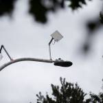 Wireless transmitters that send traffic data to the citys traffic management center can be seen on the corner of Hardeson Road and 75th Street SW on Thursday in Everett. (Olivia Vanni / The Herald)