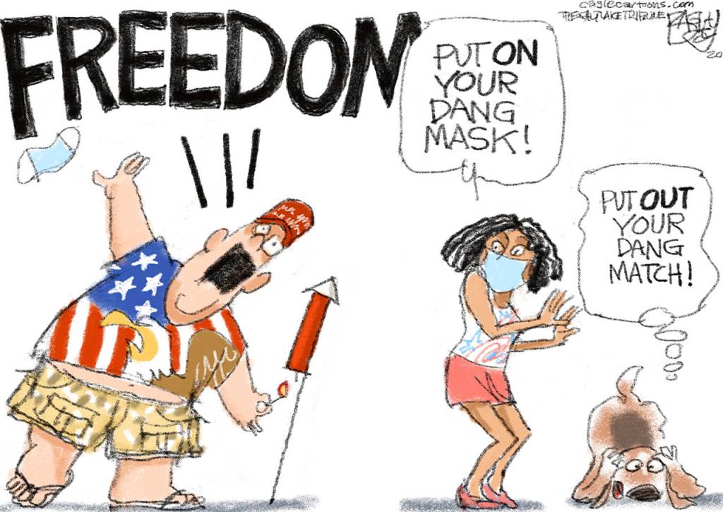 Editorial cartoons for Saturday, July 4, Independence Day