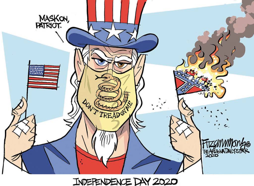Editorial cartoons for Saturday, July 4, Independence Day