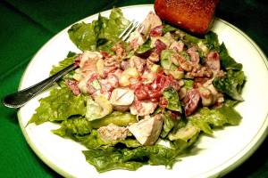 Flavorful chicken salad is perfect for a hot summer night