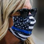 Rally to support to law enforcement and first responders sponsored by The Outreach Committee of the Snohomish County Republican Party Friday at the Snohomish County Plaza in Everett on July 17, 2020. (Kevin Clark / The Herald)