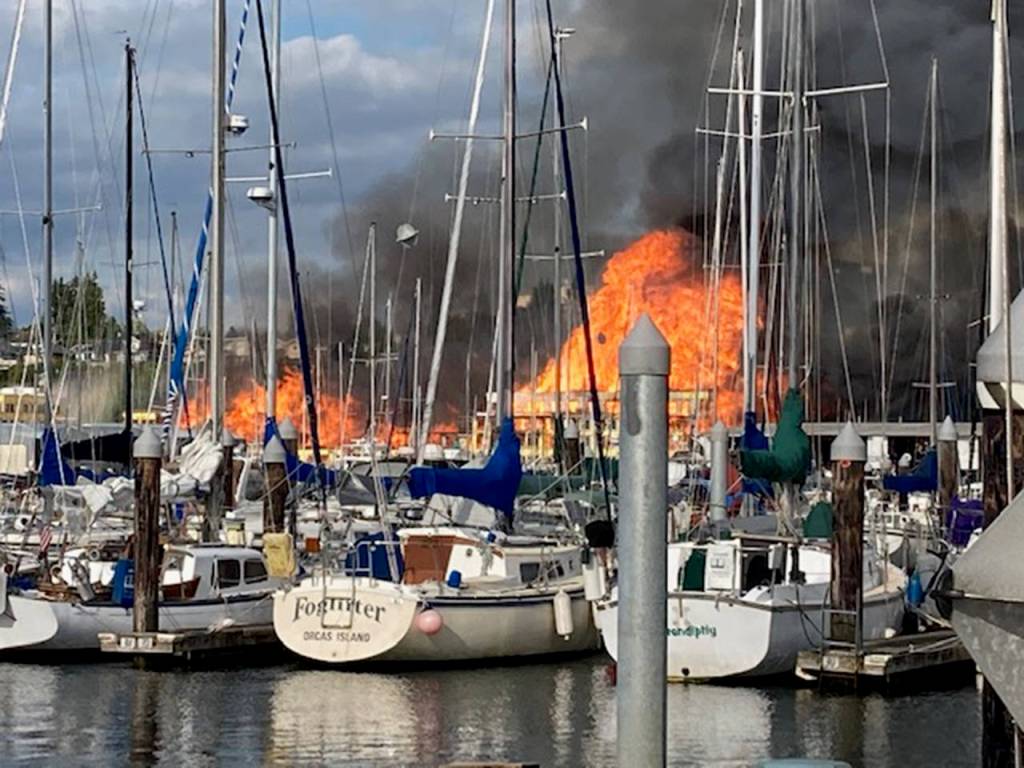 This was taken from the Oskee Wow Wow on the south docks. (Photo courtesy of Herbie Weisse)