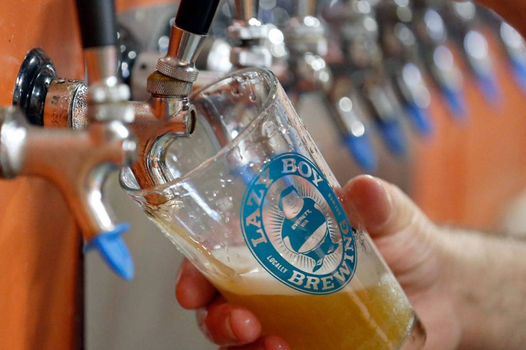 Lazy Boy Brewing is one of the small businesses to receive $10,000 through Everetts federal CARES Act funding. (Kevin Clark / The Herald)