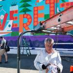 Bold mural turns Everett street into a funkadelic district