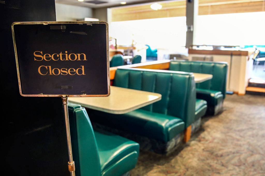 Glacier Lanes bowling alley, its restaurant and lounge are victims of the COVID-19 shutdown. (Kevin Clark / The Herald)