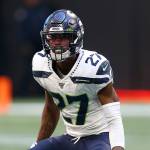 Seahawks safety Marquise Blair in action during a game against the Falcons on Sep. 27, 2019 in Atlanta. (Michael Zarrilli/AP Images for Panini)