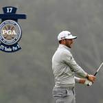 Dustin Johnson emerges from a pack to lead PGA Championship