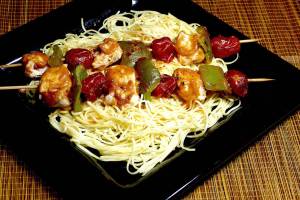 Thai Chicken Kabobs with Noodles. (Linda Gassenheimer/TNS)