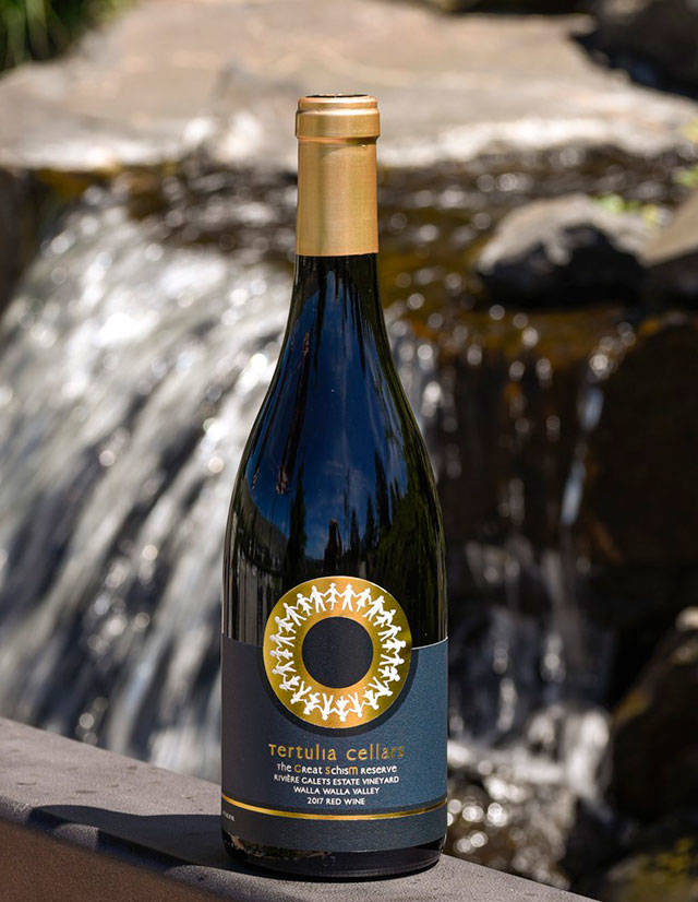 The Tertulia Cellars 2017 Rivière Galets Vineyard Estate Great SchisM received a double gold medal and best-of-class award at the 2020 Cascadia International Wine Competition. (Richard Duval Images)
