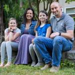 Aubree Jurovcik, 11, (left to right) Mary Kay Jurovcik, Leah Jurovcik, 9, and Josh Jurovcik at their home on Thursday, Aug. 13, 2020 in Everett, Wa. (Olivia Vanni / The Herald)