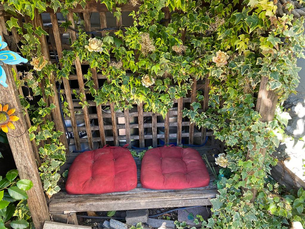 Deluxe outdoor seating at the Soundview Tavern. (Sue Misao/ The Herald)