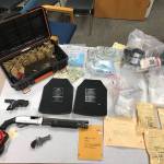 Officers and investigators found guns, body armor plates, fentanyl and heroin at a home in Lynnwood on July 25. (Snohomish County Sheriffs Office)
