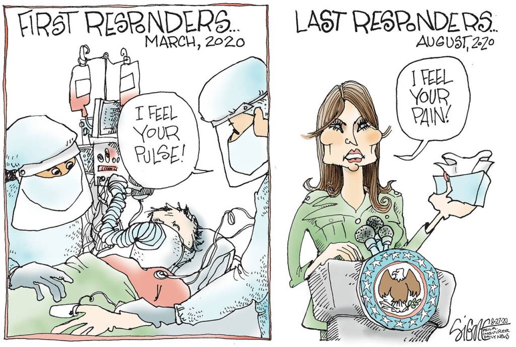 Editorial cartoons for Friday, Aug. 28