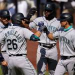 Marmolejos’ slam carries M’s to split with Padres in twinbill