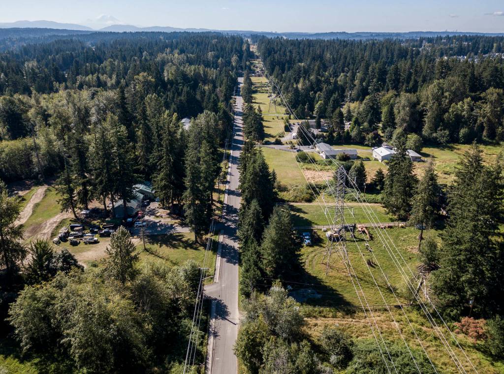 A view of 43rd Avenue on the southern side of the divide between subdivisions and rural properties. (Olivia Vanni / The Herald)