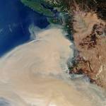 In this Thursday image provided by the European Space Agency, ESA, multiple fires can be seen hovering over the U.S. states of California, Washington and Oregon. In the top of the image, the cities of Vancouver and Seattle are visible. (ESA, CC BY-SA IGO 3.0 via AP)