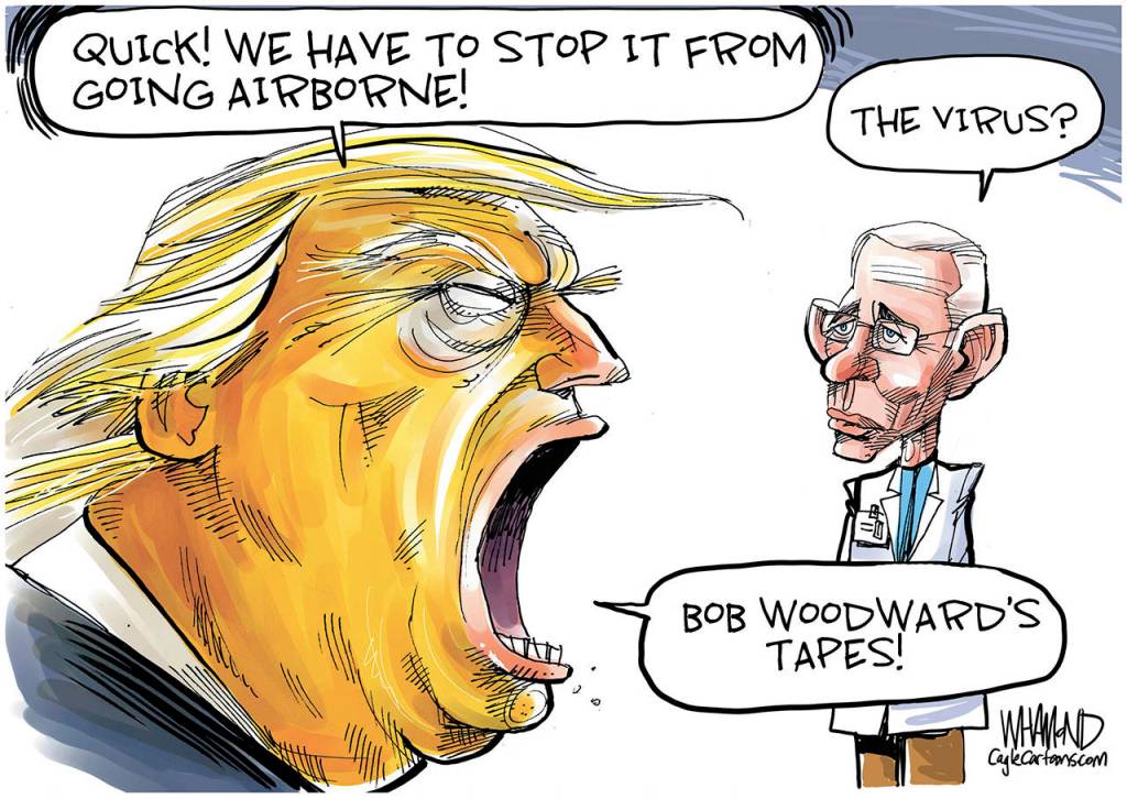 Editorial cartoons for Monday, Sept. 14