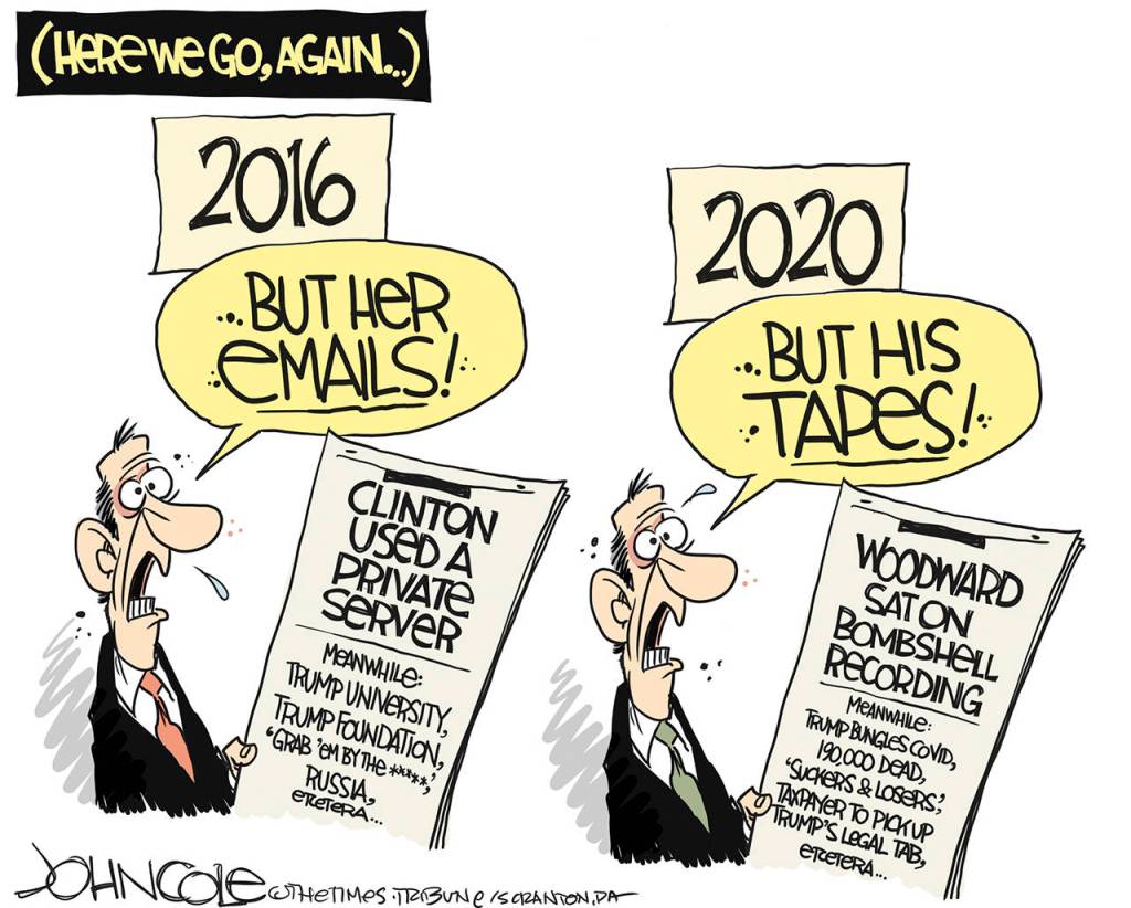 Editorial cartoons for Tuesday, Sept. 15