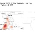 Case count heat map shows Aug. 23 to Sept. 5. (Snohomish County Health District)