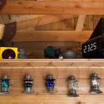 Lanterns are among many railroad items in the home of Bruce and Marie Ferguson in Snohomish. (Andy Bronson / The Herald)