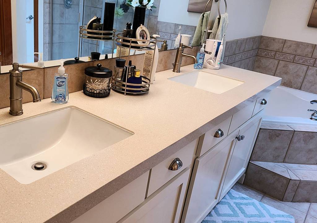 Alvin surprised his wife Joanne, and renovated the bathroom too.