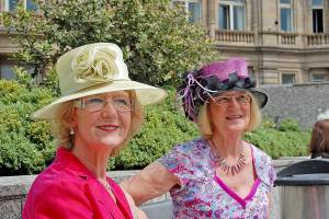 Not only the dialog and idioms in England will seem funny to Americans . The ladies millinery is pretty zany, too. (Rick Steves, Rick Steves Europe)