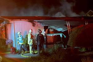 A man died in a mobile home fire in Lynnwood Tuesday night. (South County Fire)