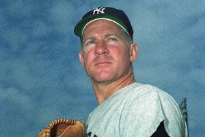 FILE - This March 1960 file photo shows New York Yankee pitcher Whitey Ford. A family member tells The Associated Press on Friday, Oct. 9, 2020 that Ford died at his Long Island home Thursday night.(AP Photo, File)