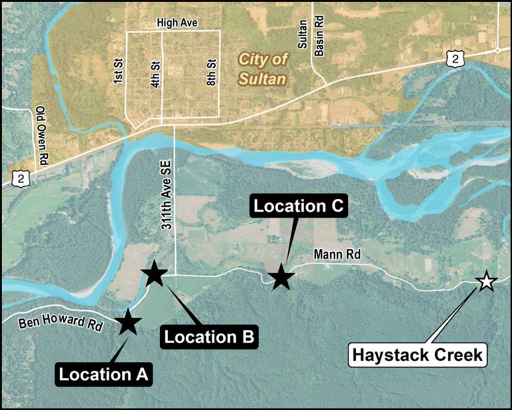 Snohomish County Public Works is planning projects to resolve flooding on Ben Howard and Mann roads near Sultan. An online virtual house about the work is set for Tuesday night. (Snohomish County Public Works)