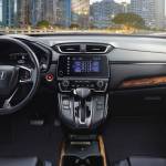 The 2020 Honda CR-V cabin has handsome styling and high-quality construction. The Touring interior is shown here. (Manufacturer photo)
