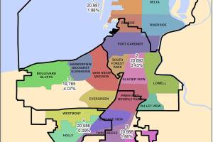 Redistricting map