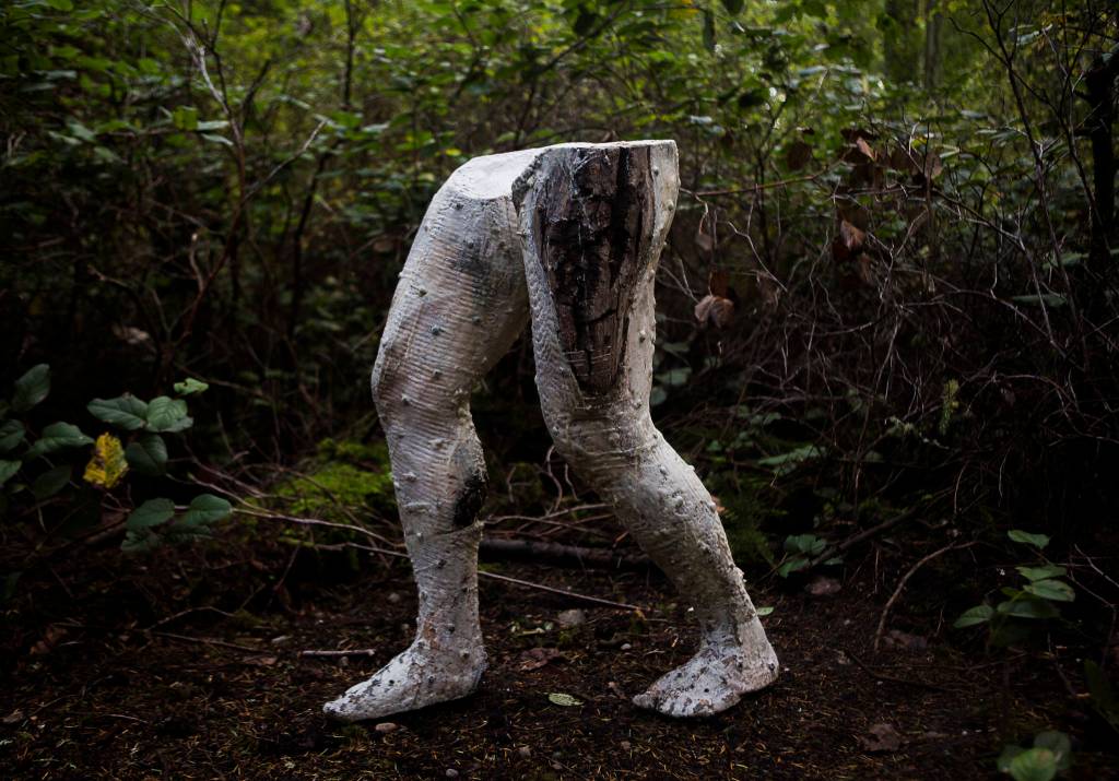 David DOstilios The Foundation of Animalia and Fungi, a sculpture that incorporates live animalia and fungi, is featured in the new Price Sculpture Forest in Coupeville. (Olivia Vanni / The Herald)