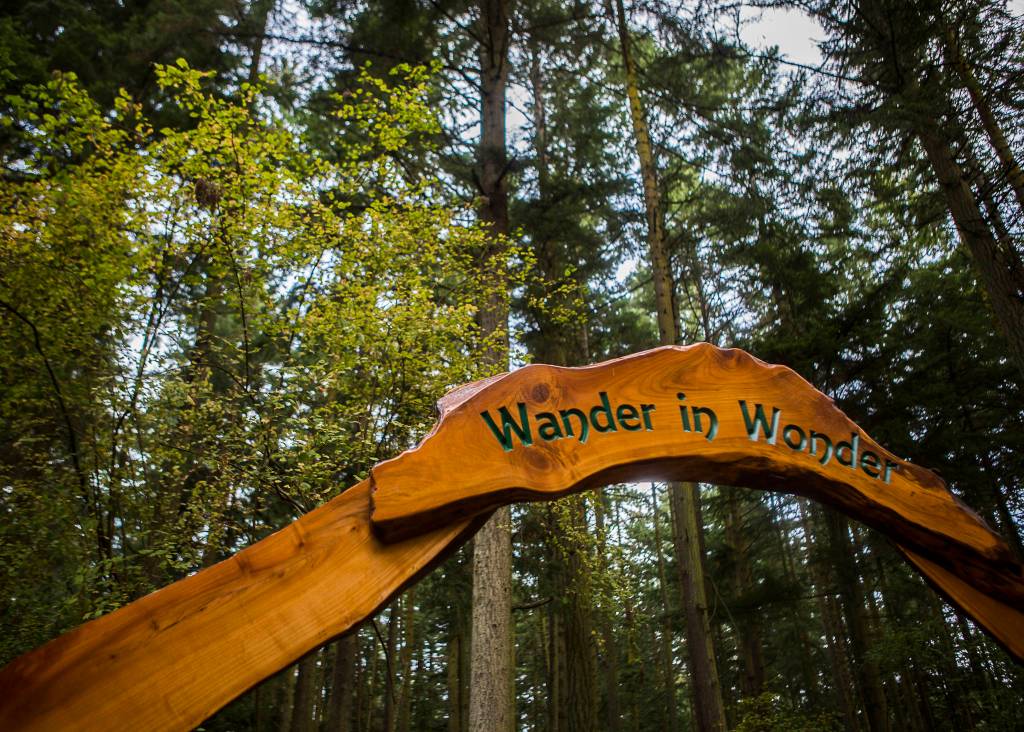 The Wander In Wonder archway to the new Price Sculpture Forest was created by Michael Hauser and Ken Price. (Olivia Vanni / The Herald)